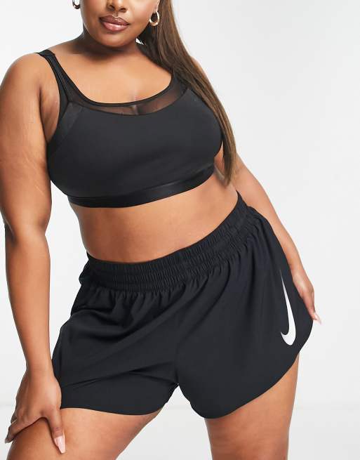 Nike Running Plus Shorts in Schwarz mit Swoosh Logo ASOS