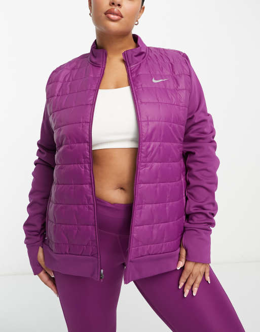 Nike Running Plus – Therma-FIT – Lila jacka med syntetisk vaddering