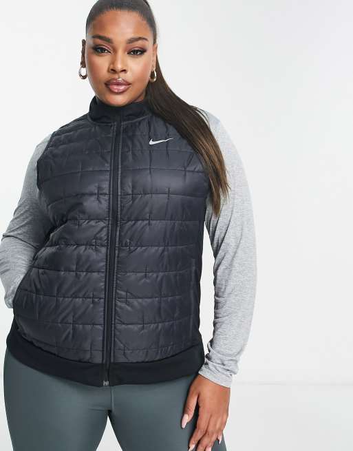 Nike Running Plus Therma FIT synthetic fill gilet in black