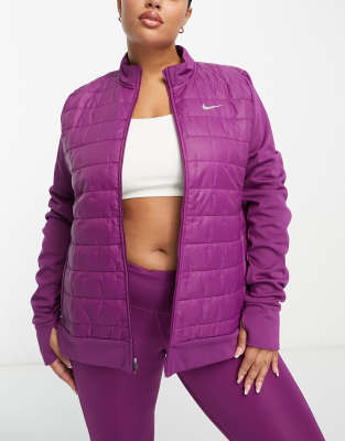 Nike Running Plus Therma FIT synthetic fill jacket in purple ASOS