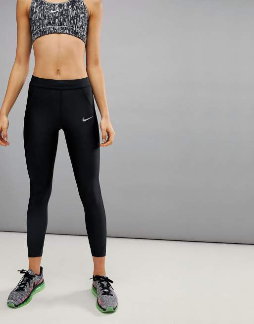 NEW Nike [L] Women's Power Running/Yoga/Gym Crop Leggings-Black