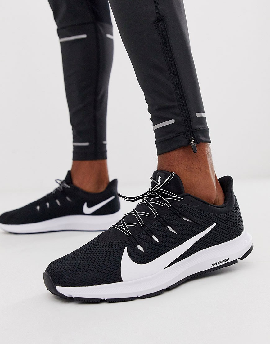 Nike Running Quest 2 sneakers in black/white