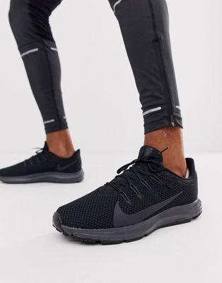 nike black on black running shoes