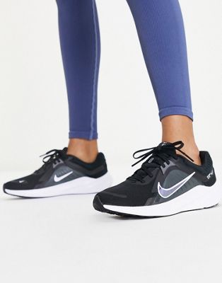 Nike Running Quest 5 trainers in black and white - ASOS Price Checker