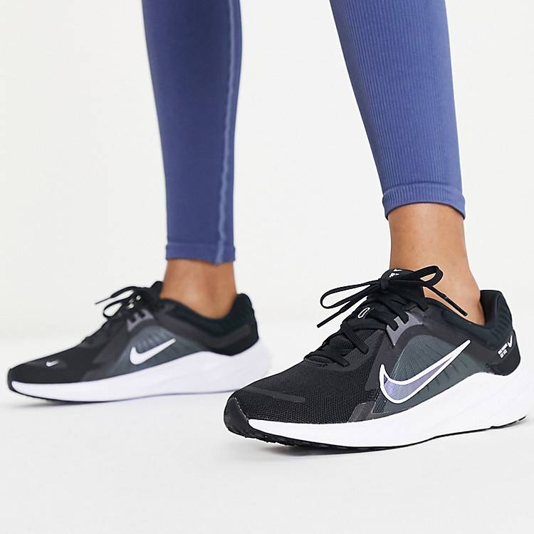 Nike Running Quest trainers in black and | ASOS