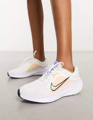 Nike Running Quest 5 Trainers In Off White Multi | ASOS