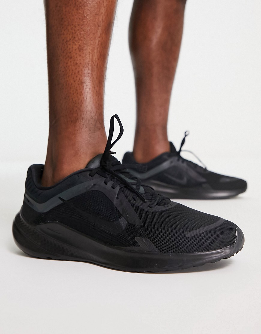 Nike Running Quest 5 trainers in triple black