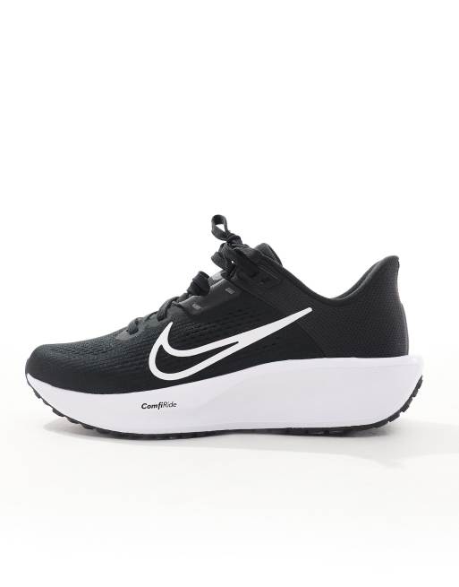 Nike Running Quest 6 sneakers in black and white, 4 of 5