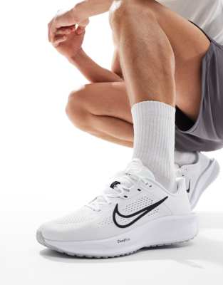 Nike Running Nike Running Quest 6 trainers in white and black