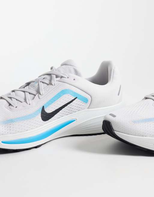 Nike Running Quest 7 baskets gris clair et bleu, 4 de 5
