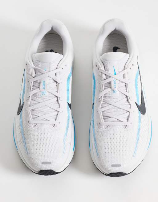 Nike Running Quest 7 Sneaker in Hellgrau und Blau, 3 von 5