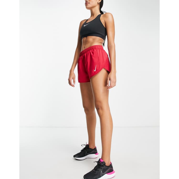 Red nike store running shorts womens