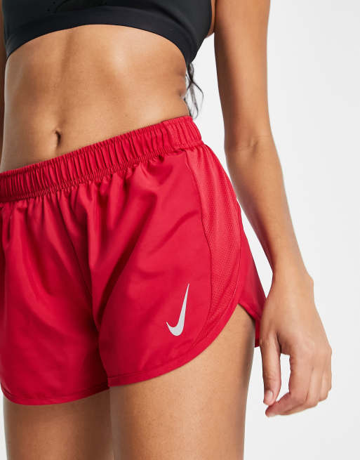 Red nike tempo store shorts