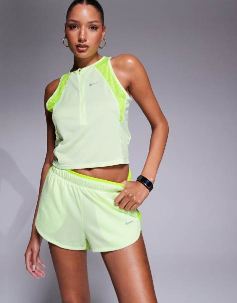 Nike Running - Race Series Dri-FIT - Pantaloncini verde lime da 2" - view 1