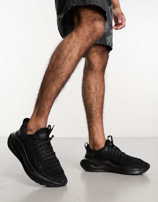 Nike Running React Infinity Flyknit 4 sneakers in triple black | ASOS