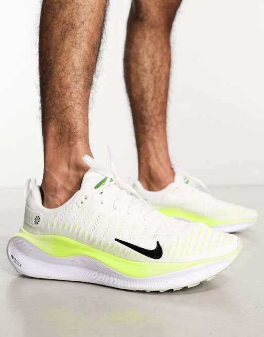 Nike Running React Infinity Flyknit 4 sneakers in white and yellow