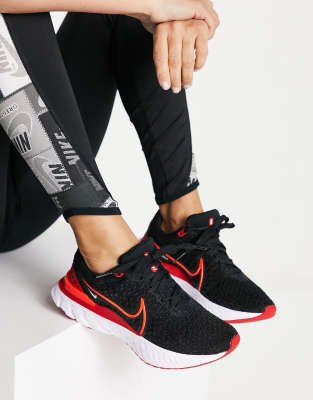 Nike Running - React Infinity Run 3 Flyknit - Sneakers Nere E Arancioni-Nero