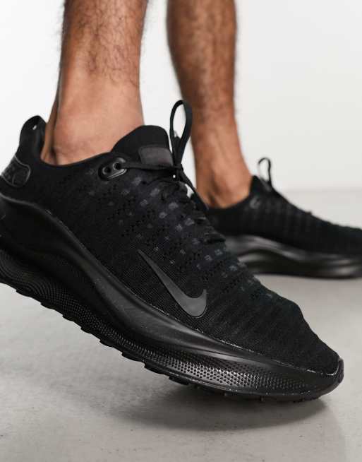 Nike Running React Infinity Run 4 Flyknit trainers in black ASOS