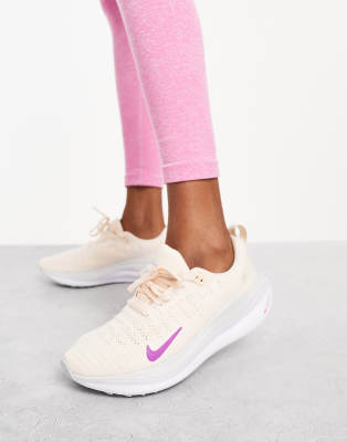 Nike Running React Infinity Run 4 trainers in beige and pink | ASOS