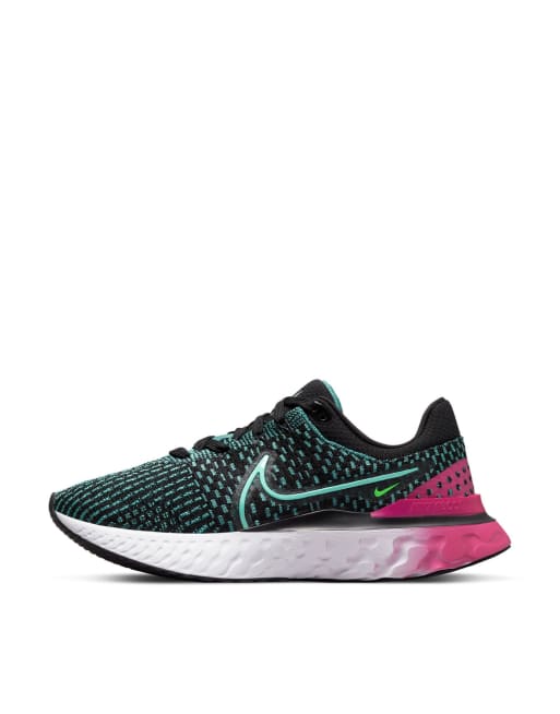 Nike Running React Infinity Run Flyknit 3 sneakers in dynamic turquoise ...