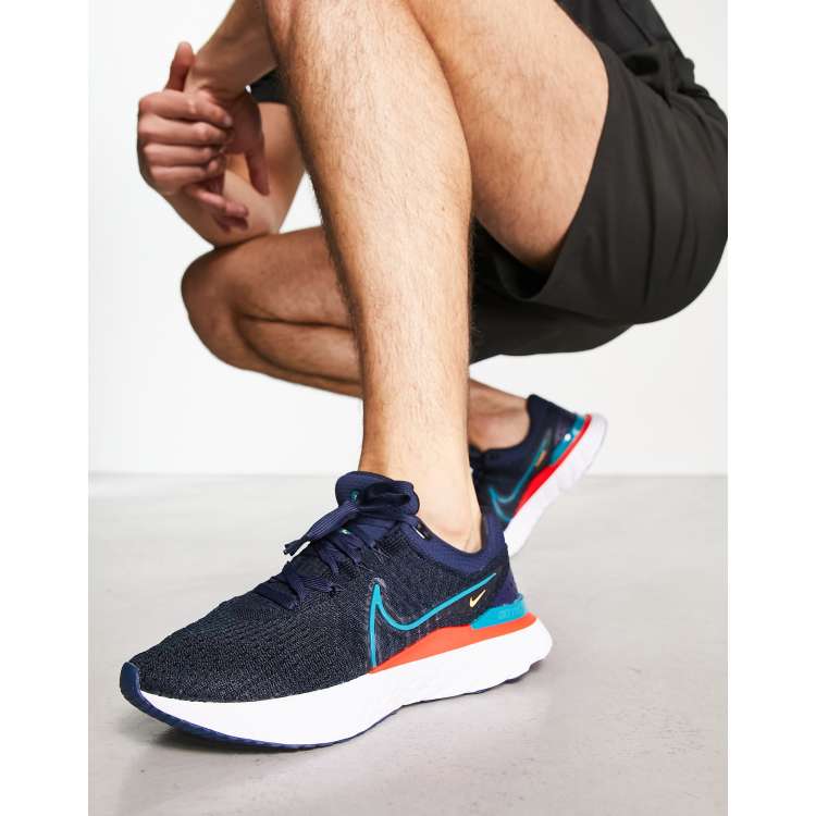 Nike flyknit shop navy blue