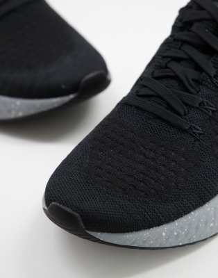 flyknit black trainers