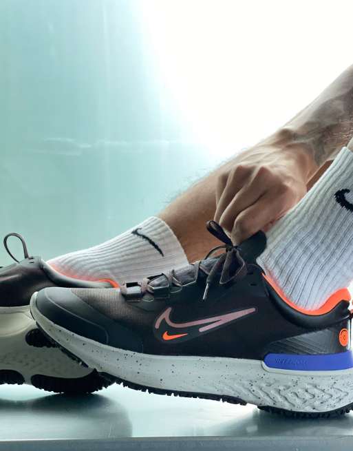 Nike Running - React Miler 2 Shield - Sorte sneakers