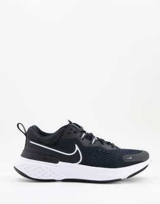 Nike React Miler 2 Black/white-smoke Grey Cw7136-001 Women's In Black