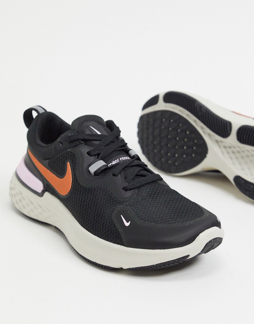 Nike Running – React Miler – Flerfärgade träningsskor-Svart