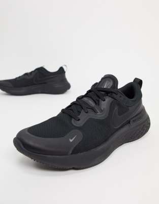 nike react miler triple black