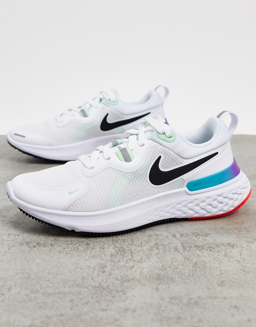 Nike Running React Miler trainers in white