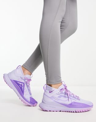 Nike Running React Pegasus Trail 4 Gore-Tex trainers in purple - ASOS Price Checker