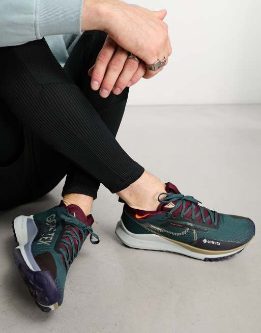 Nike Running - React Pegasus Trail 4 Gore-Tex - Sneakers i kakigrøn og rødbrun, 4 af 4