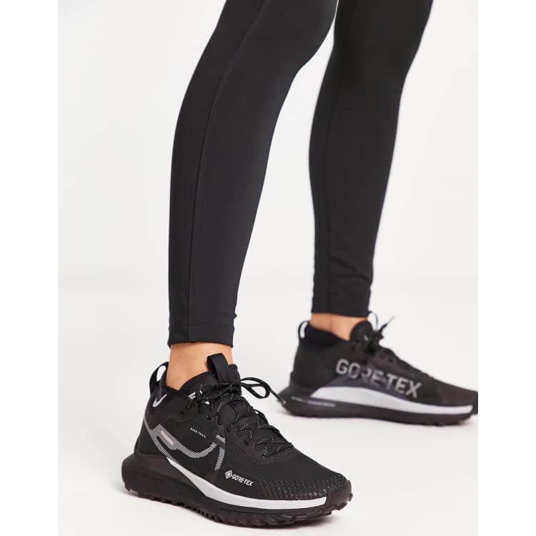 Nike Running React Pegasus Trail 4 Gore Tex sneakers in triple black ASOS