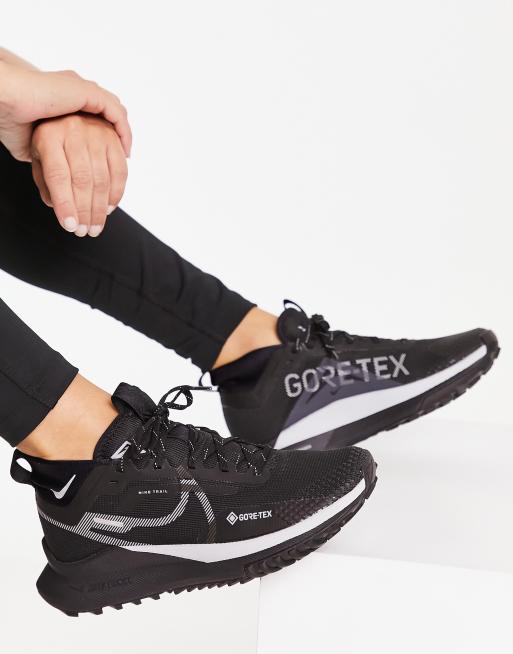 Nike Running React Pegasus Trail 4 Gore Tex sneakers in triple black