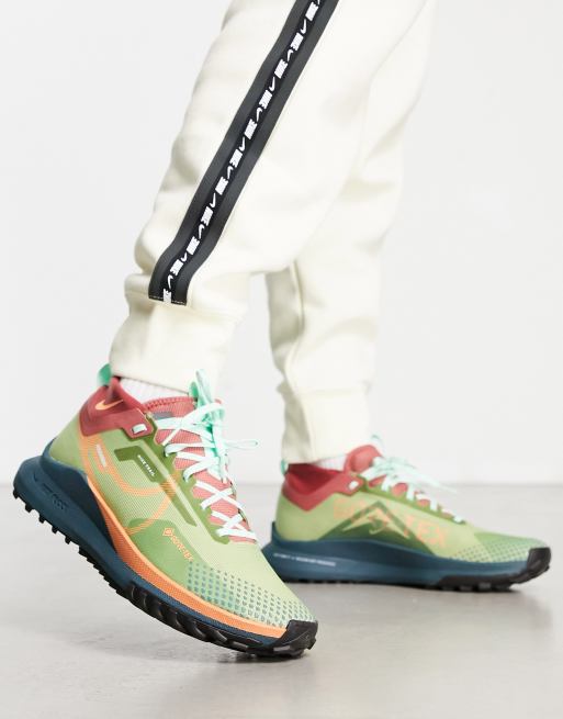 Nike Running React Pegasus Trail 4 Gore TEX trainers in green ASOS