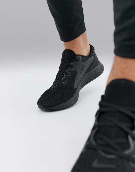 Nike Running react rebel trainers in triple black aa1625 002