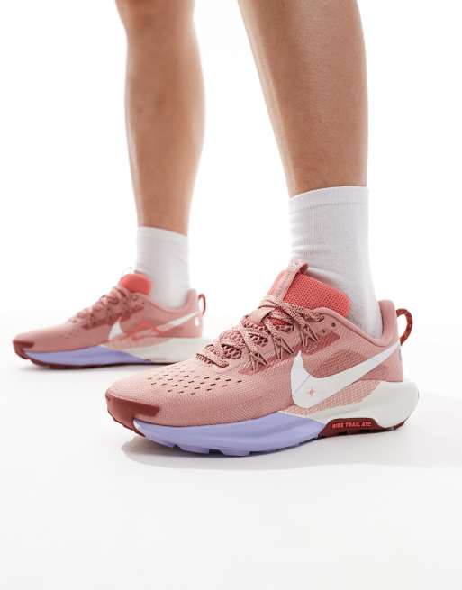 Nike Running React X Pegasus Trail 5 trainers in lilac and white