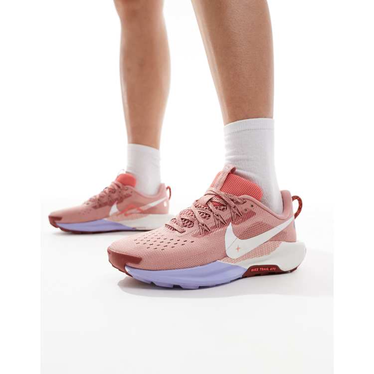 Nike Running React X Pegasus Trail trainers in pink and white ASOS