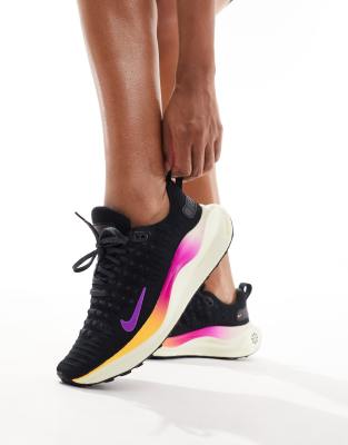 Nike Womens  React Infinity Run Flyknit 4 In Black