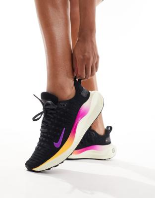 Nike Reactx Infinity Run 4 Sneakers In Black And Violet