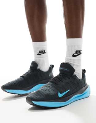 asos Nike Running ReactX Infinity Run 4 trainers in black and blue