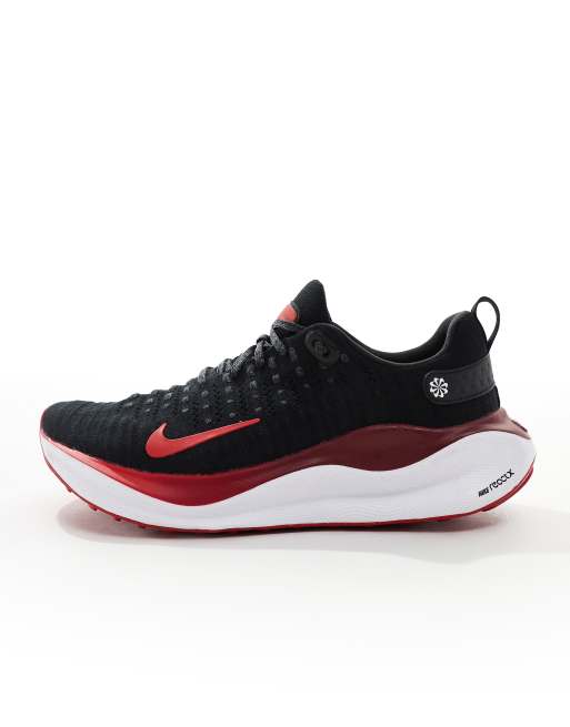 Nike Running Reactx Infinity Run sneakers in black and red, 2 of 5