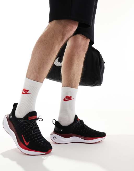 Nike Running Reactx Infinity Run trainers in black and red | ASOS