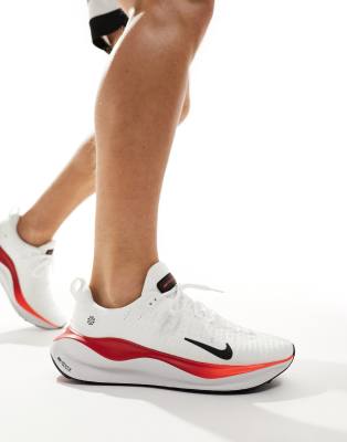 Nike Running Reactx Infinity Run trainers in white and red