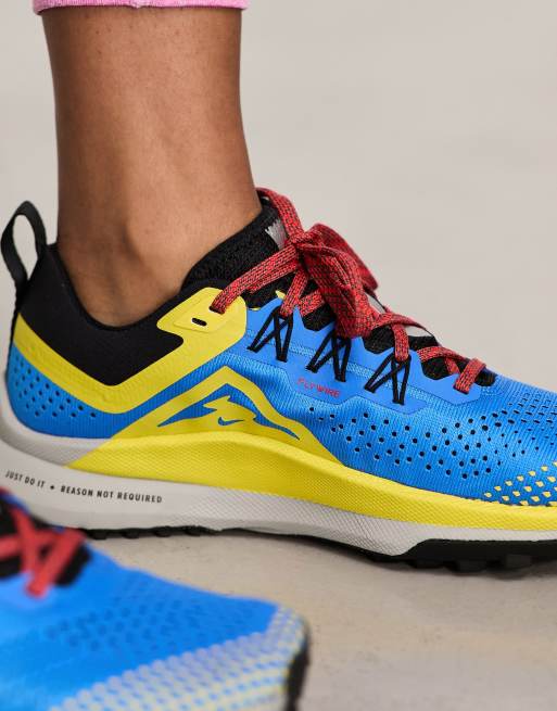 Nike Running - ReactX Pegasus Trail 4 - Blå og gule sneakers, 2 af 4