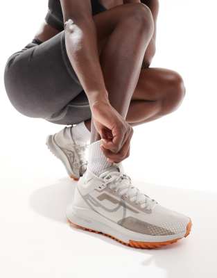 Nike Running Reactx Pegasus Trail 4 Gore-Tex Trainers In Beige And Grey-Neutral