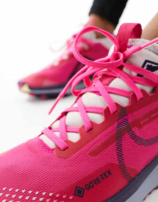 Nike Running ReactX Pegasus Trail 4 GORE-TEX trainers in fierce pink and grey, 5 of 5