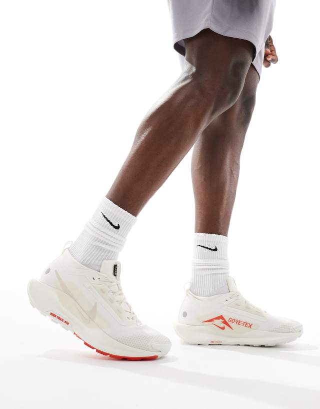 Nike Running ReactX Pegasus Trail 5 GORE-TEX sneakers in white | ASOS