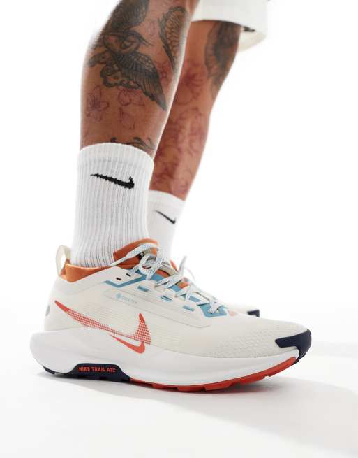 Nike Running ReactX Pegasus Trail 5 GORE-TEX trainers in white and red, 5 of 5